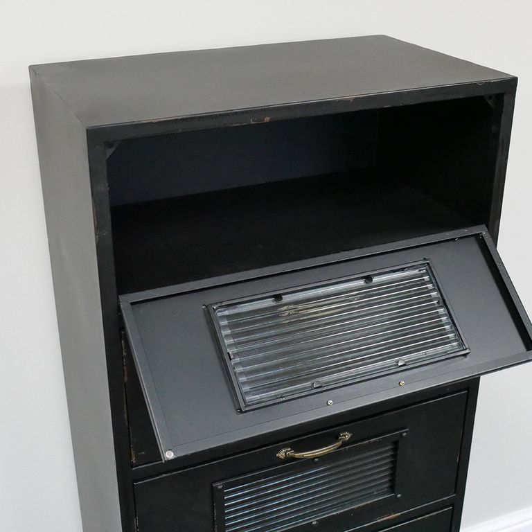 Storage Cabinet - Black - Industrial - Metal