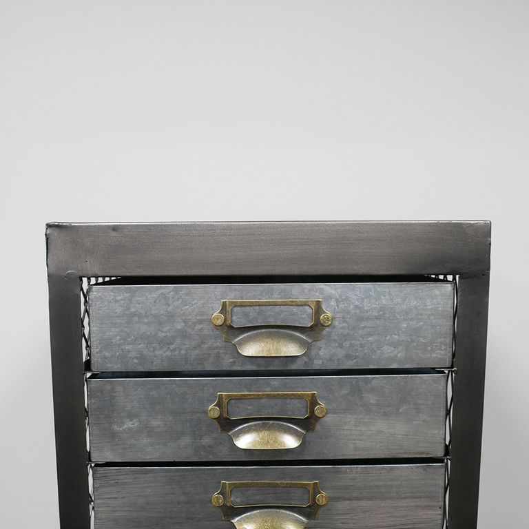 Storage Cabinet - Black and Grey - Multi Drawer - Metal