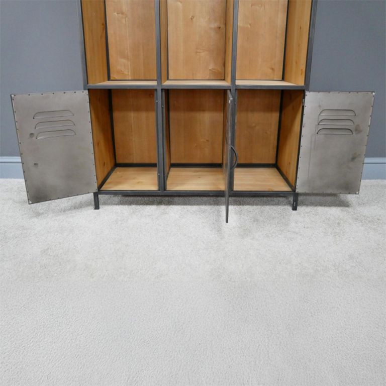 Hall Stand - Fir Wood and Metal