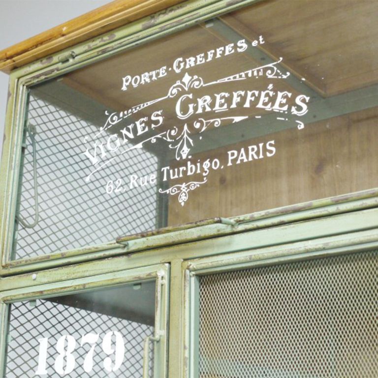 Tall Cabinet - Green Metal - Industrial