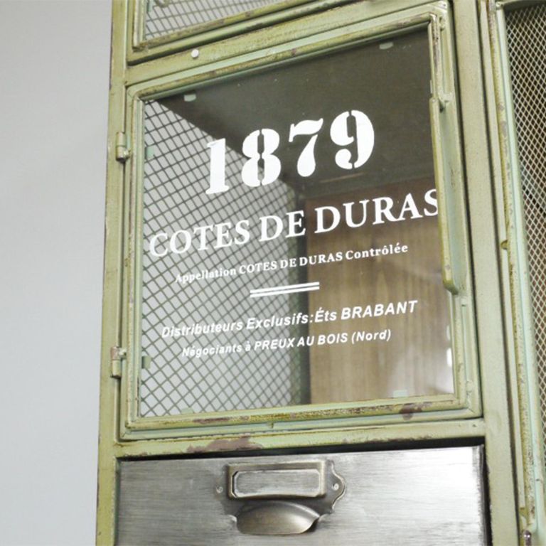 Tall Cabinet - Green Metal - Industrial