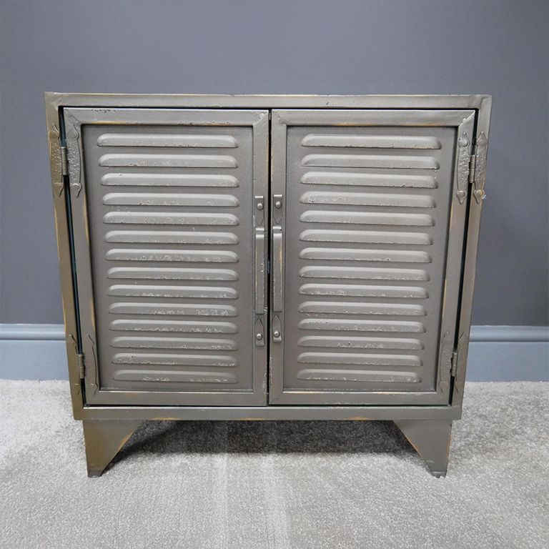 Cabinet - Grey Metal - 2 Door - Small