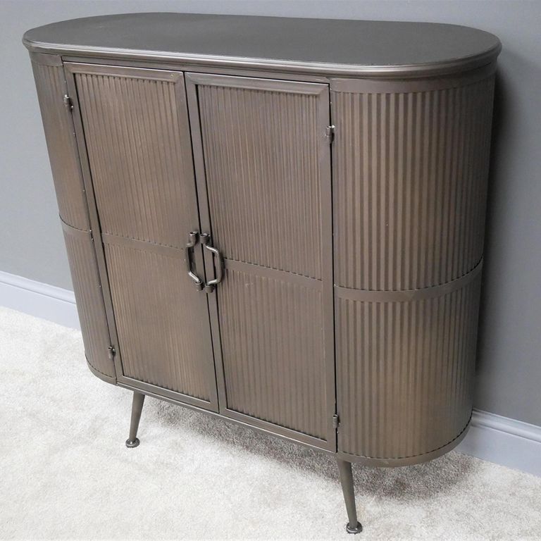 Small Cabinet - 2 Door - Curved - Industrial - Metal