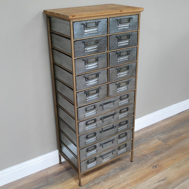 Storage Unit - Metal Multi Drawer Apothecary - Large