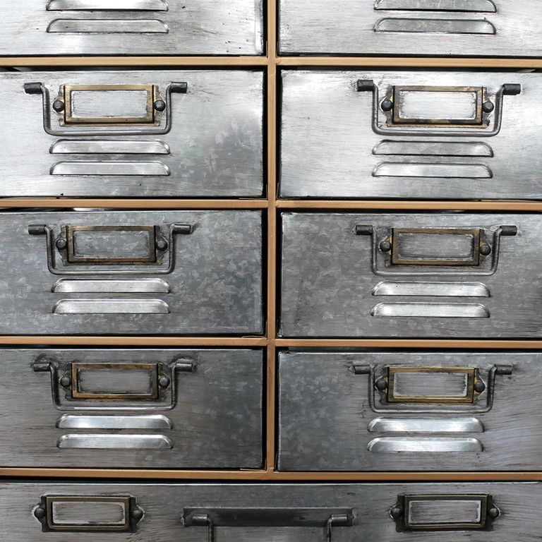 Storage Unit - Metal Multi Drawer Apothecary - Large