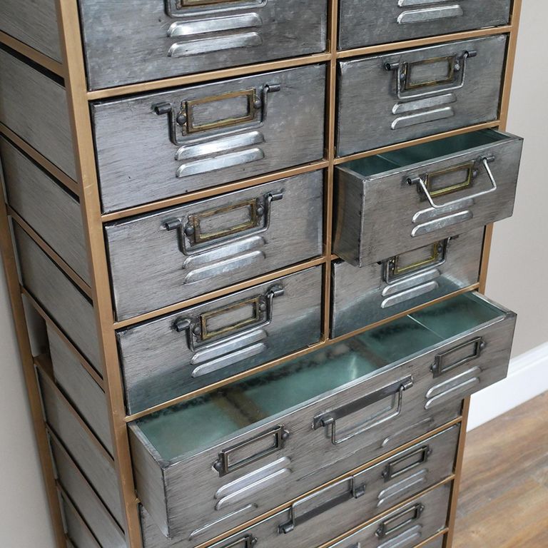 Storage Unit - Metal Multi Drawer Apothecary - Large