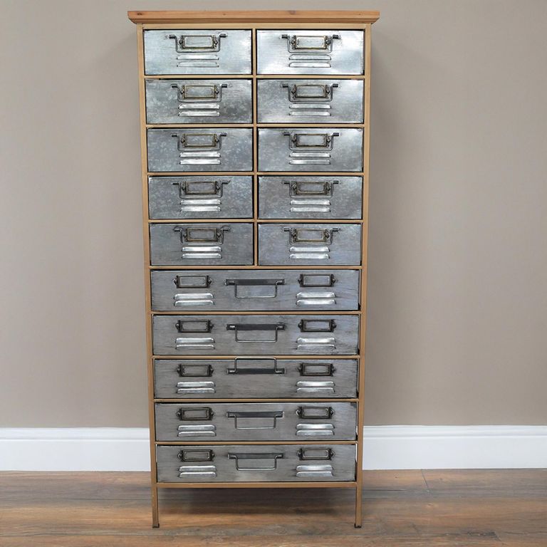 Storage Unit - Metal Multi Drawer Apothecary - Large