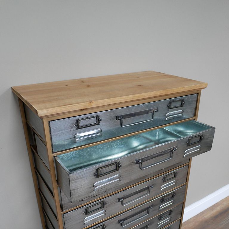 Storage Unit - Metal Multi Drawer Apothecary - Tall