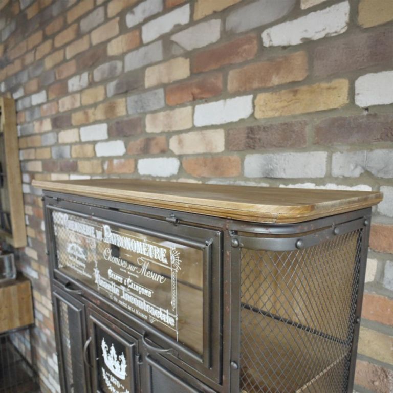 Storage Cabinet - Wood and Metal - Multi Drawer - Apothecary - Large