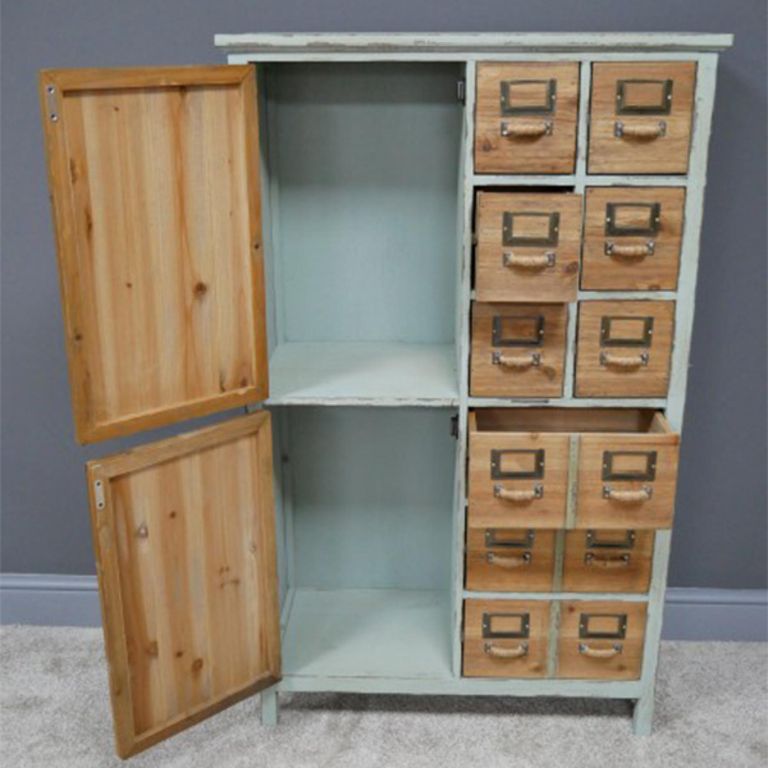 Apothecary Cabinet - 2 Door - Multi Drawer - Wooden