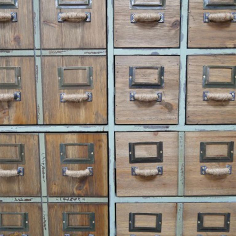 Apothecary Cabinet - 2 Door - Multi Drawer - Wooden