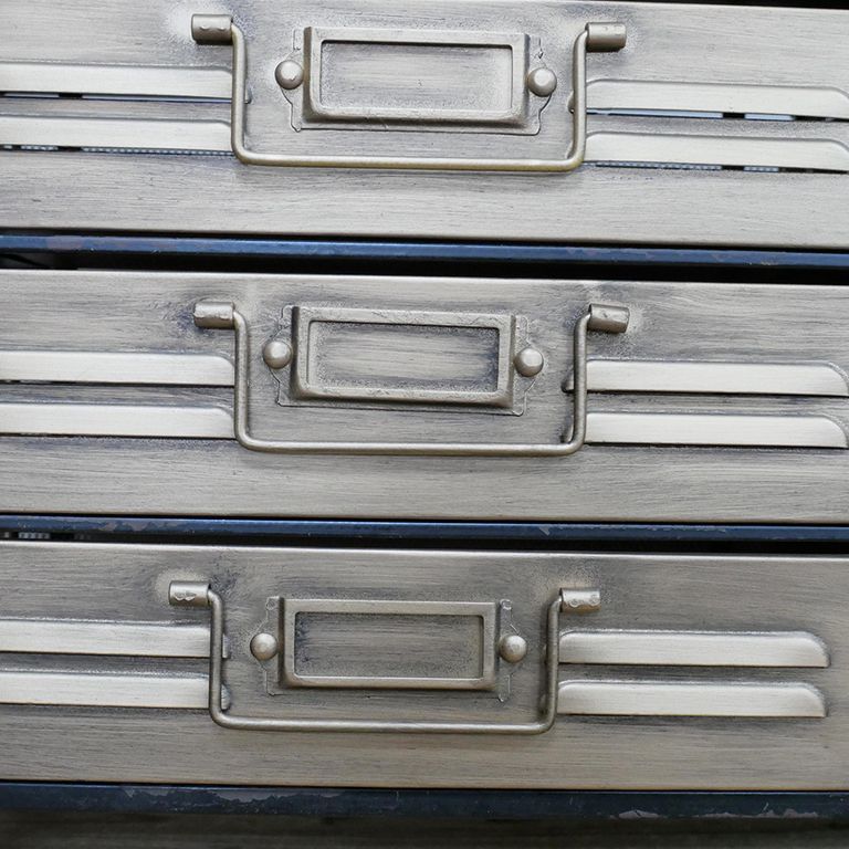 Storage Unit - Miniature - Industrial Black Metal - 6 Drawer