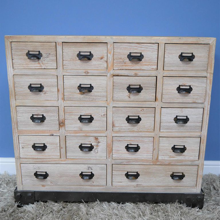 Apothecary Cabinet - Rustic Fir Wood - Multi Drawer