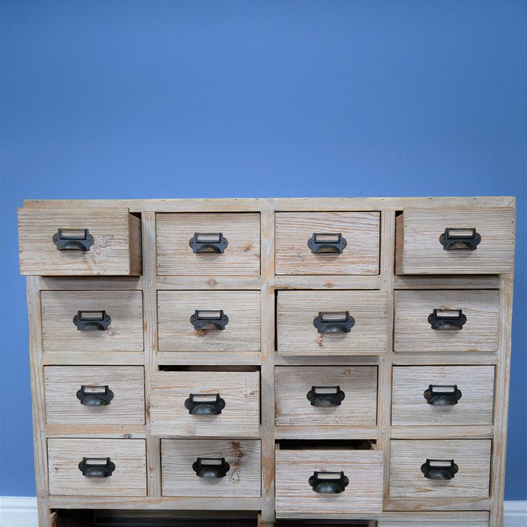 Apothecary Cabinet - Rustic Fir Wood - Multi Drawer