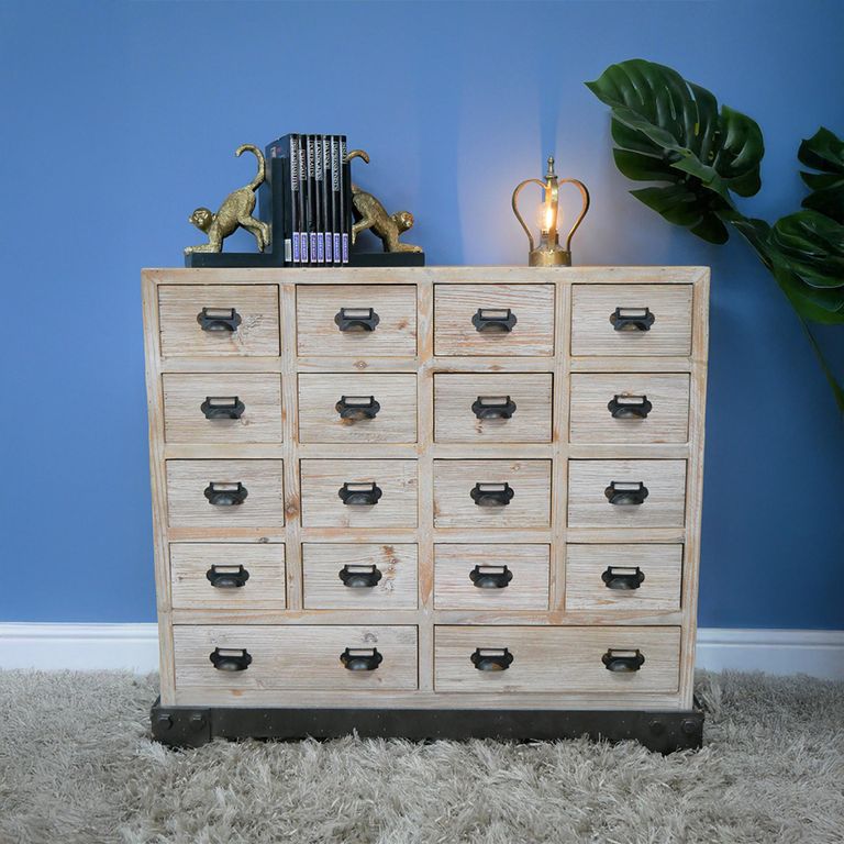 Apothecary Cabinet - Rustic Fir Wood - Multi Drawer