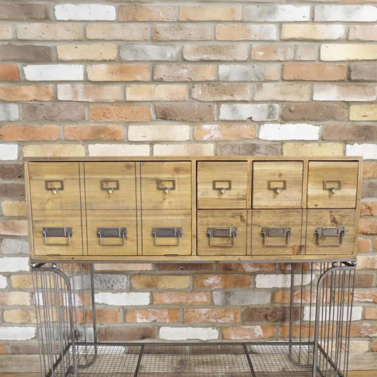 Cabinet - Wood and Metal - Multi Drawer