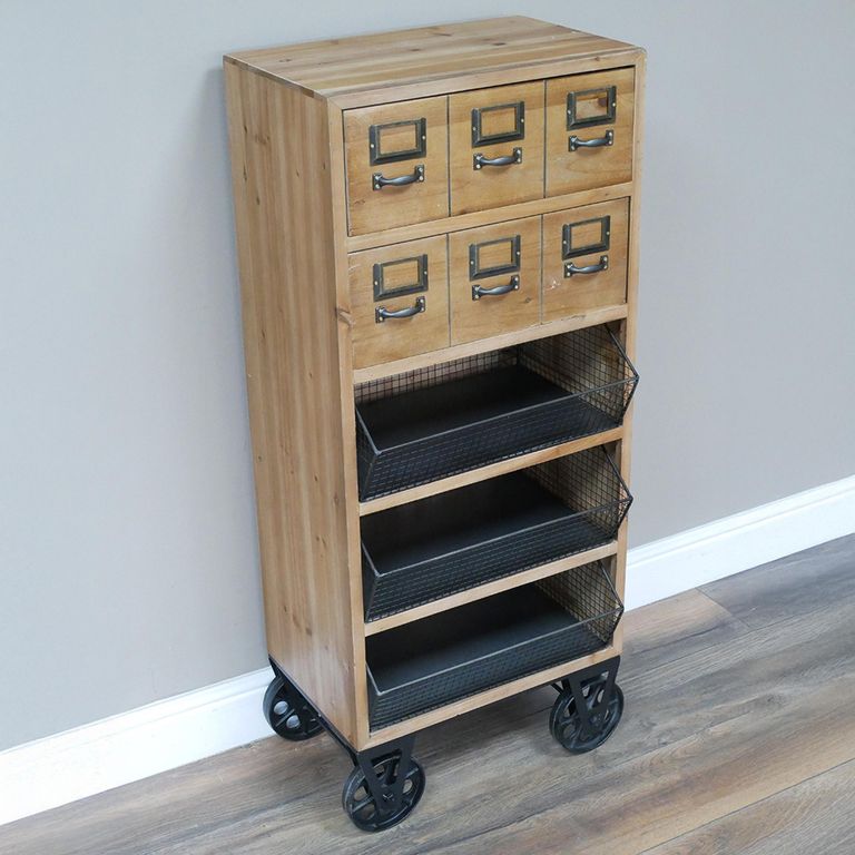 Storage Cabinet - Wood and Metal
