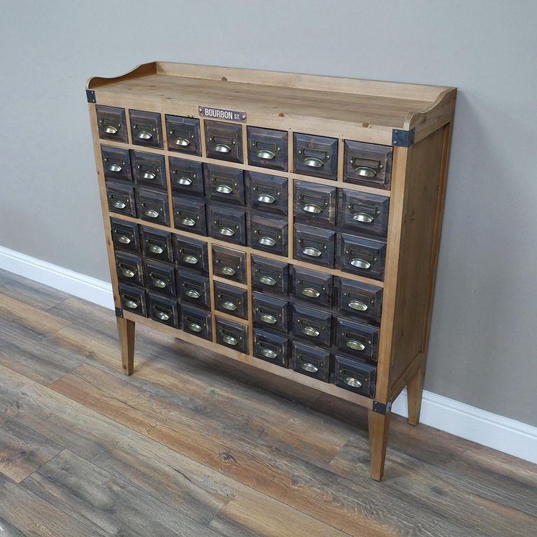 Cabinet - Multi Drawer - Wide - Wood and Metal