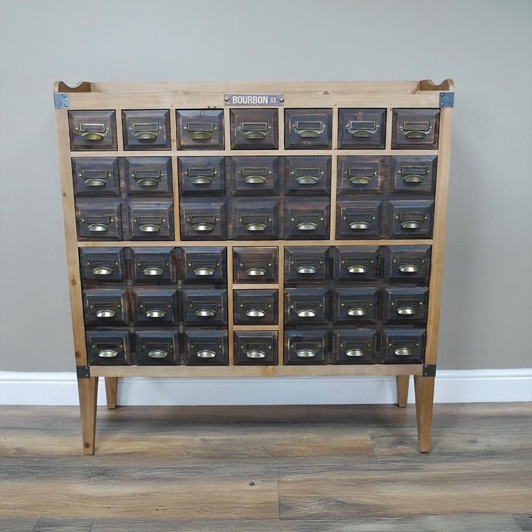Cabinet - Multi Drawer - Wide - Wood and Metal