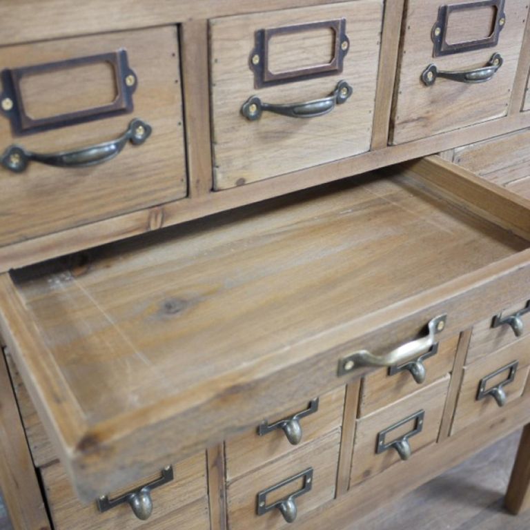 Apothecary Cabinet - 1 Door - Multi Drawer - Wooden