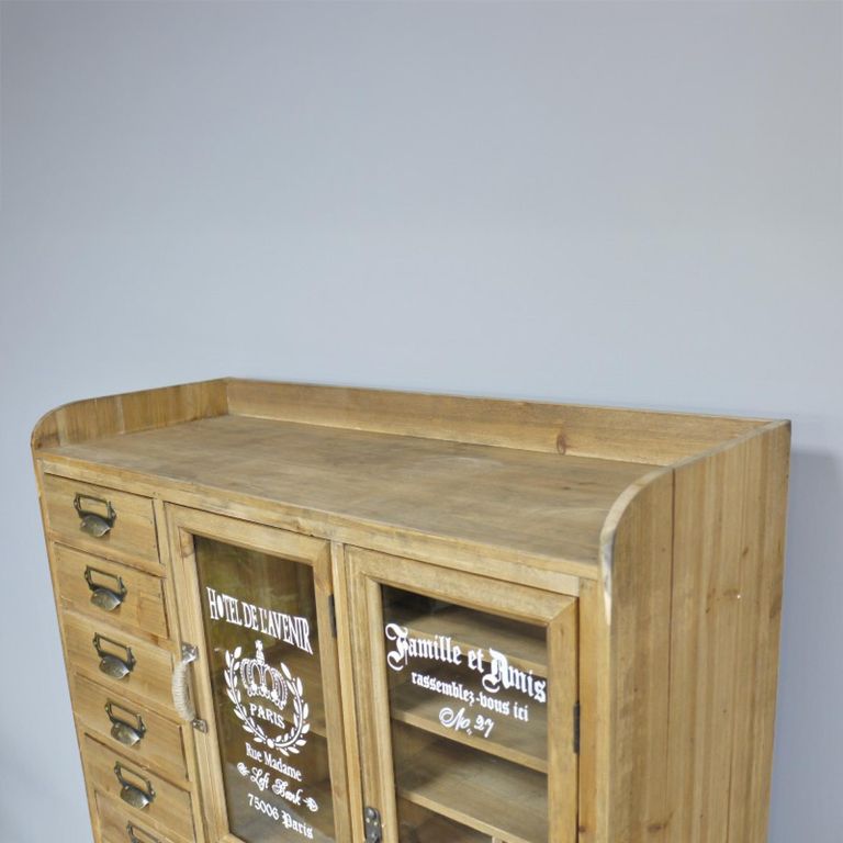 Display Cabinet - Multi Drawer - 2 Door - Large - Wooden