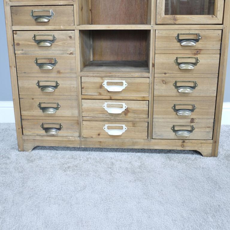 Display Cabinet - Multi Drawer - 2 Door - Large - Wooden