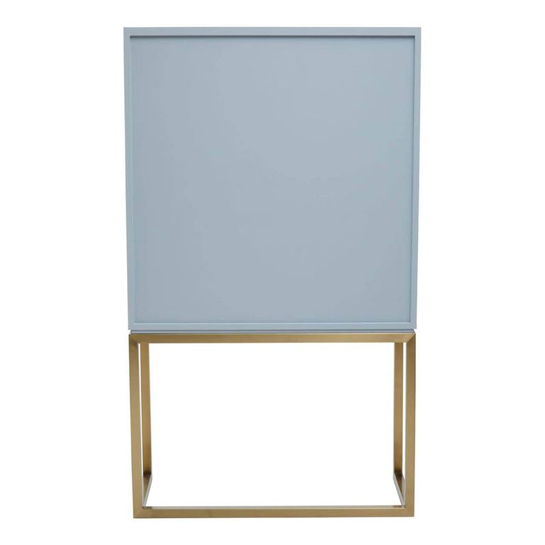 Duvali Hall Cabinet - 2 Door - Silver and Gold