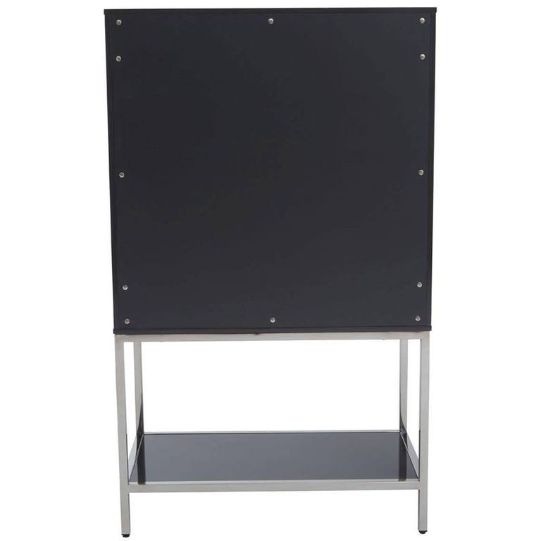 Genoa Hall Cabinet - 2 Door - Fluted Grey High Gloss