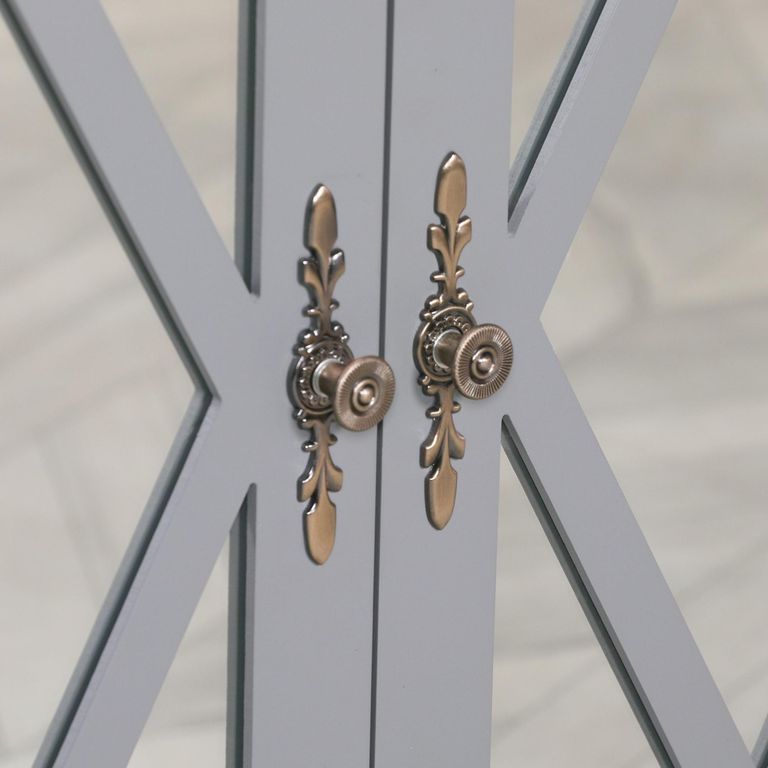 Grey Mirrored Cupboard - 2 Door