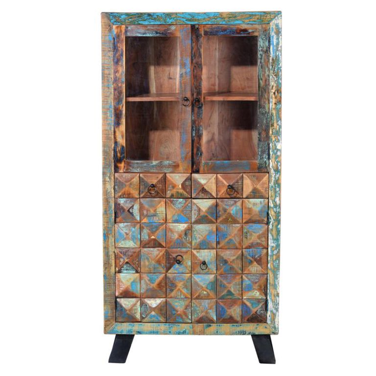 Hasley Hall Cabinet - Recycled Wood - 4 Door