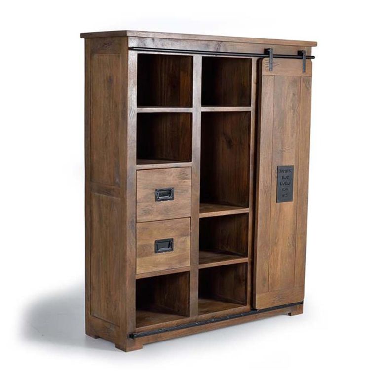 Iron Works Cabinet - Mango Wood - 1 Door