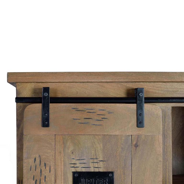 Iron Works Cabinet - Mango Wood - 4 Door