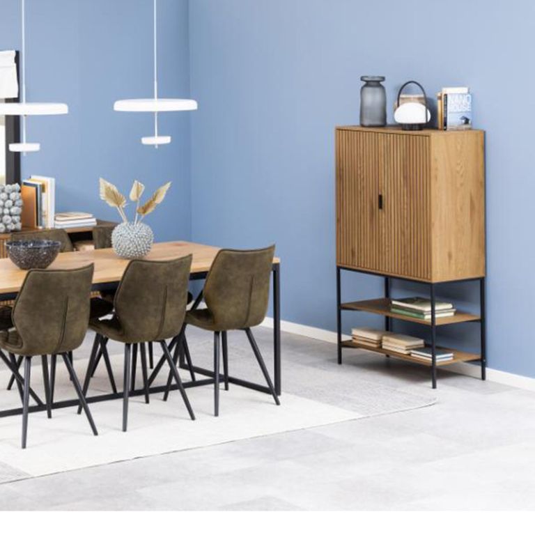 Jaipur Hall Cabinet - 2 Door - Fluted - Wild Oak