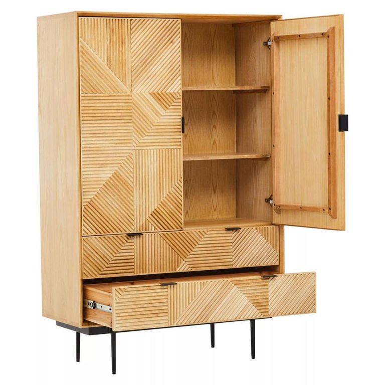 Jakara Hall Cabinet - 2 Door - Natural Wood