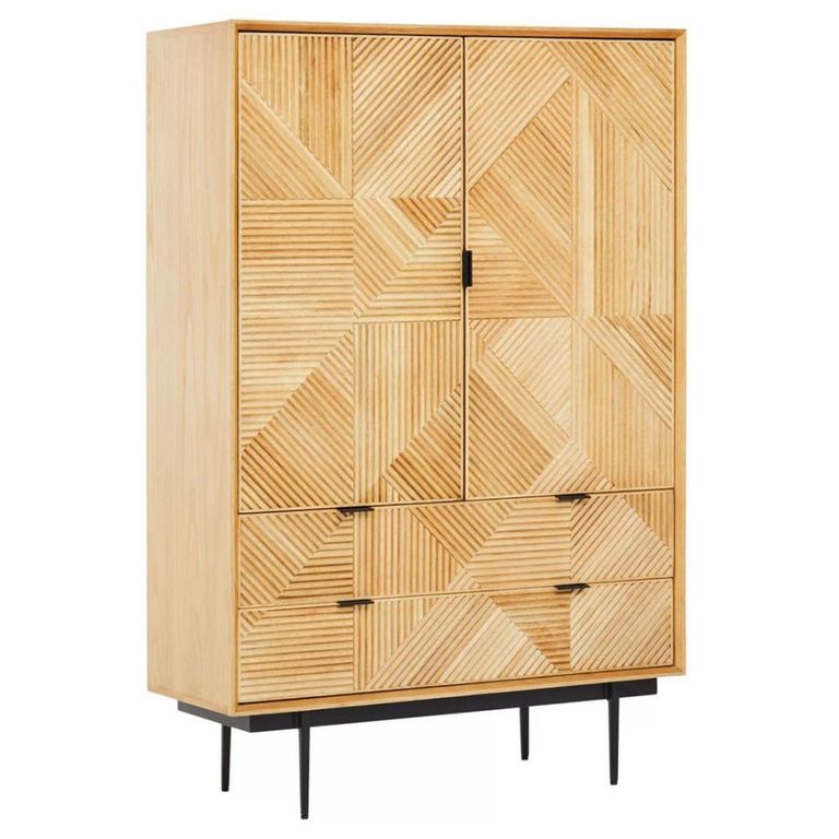 Jakara Hall Cabinet - 2 Door - Natural Wood
