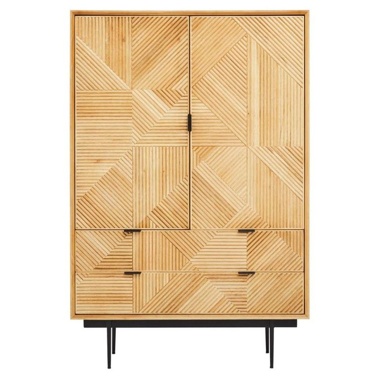 Jakara Hall Cabinet - 2 Door - Natural Wood