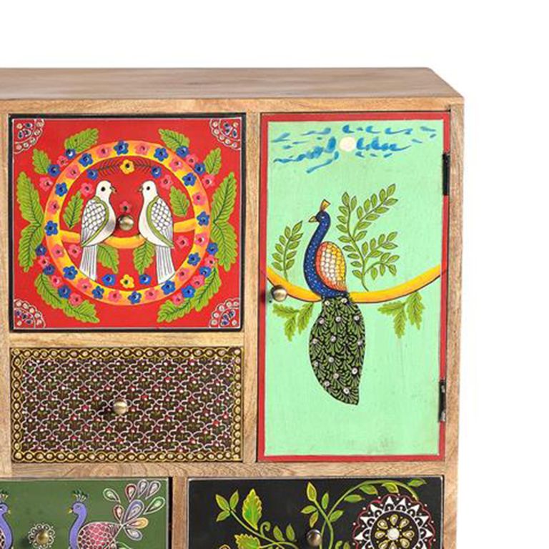 Kenmare Cabinet - Mango Wood - Painted - Multi Drawer - Wide
