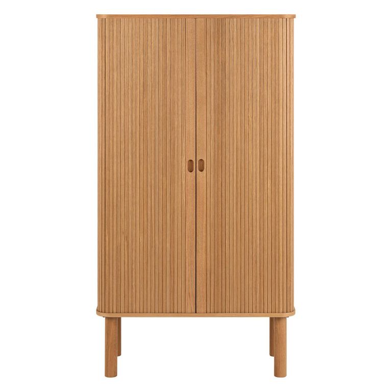 Langley Hall Cabinet - 2 Door - Fluted - Oak