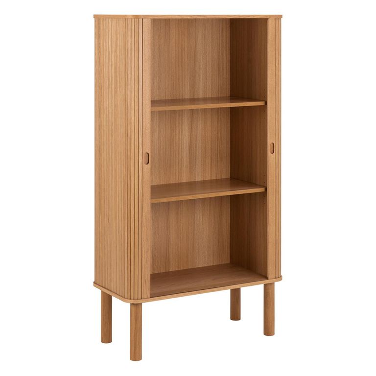 Langley Hall Cabinet - 2 Door - Fluted - Oak