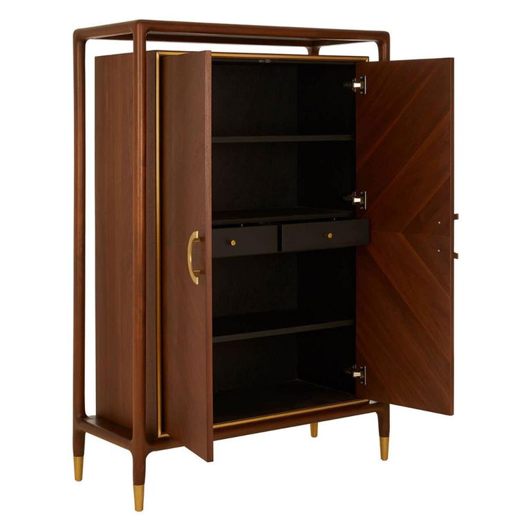 Lino Hall Cabinet - 2 Door - Walnut
