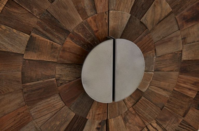 Midas Cabinet - 2 Door - Small - Industrial - Elm Wood