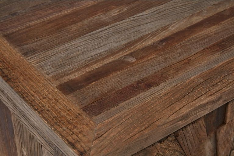 Midas Cabinet - 2 Door - Small - Industrial - Elm Wood