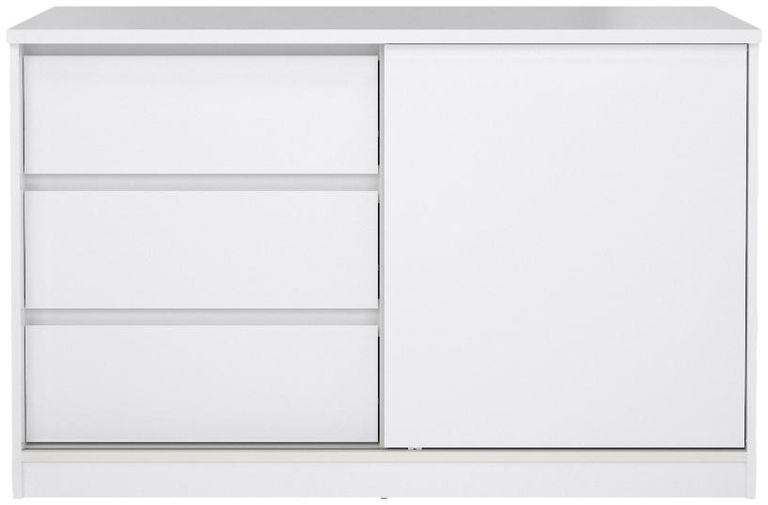 Naia White Gloss 1 Sliding Door Storage Unit