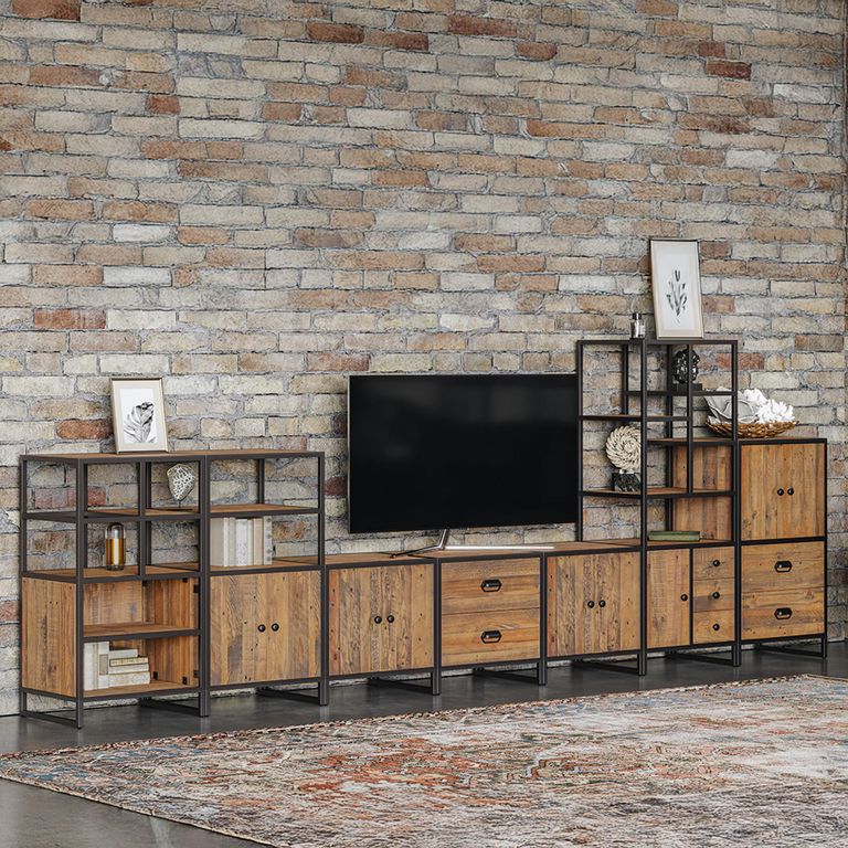 Ooki Modular Reclaimed Wood Low Cupboard - 2 Door