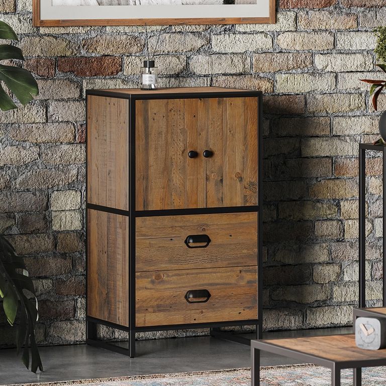 Ooki Modular Reclaimed Wood Cupboard - Medium - 2 Drawer