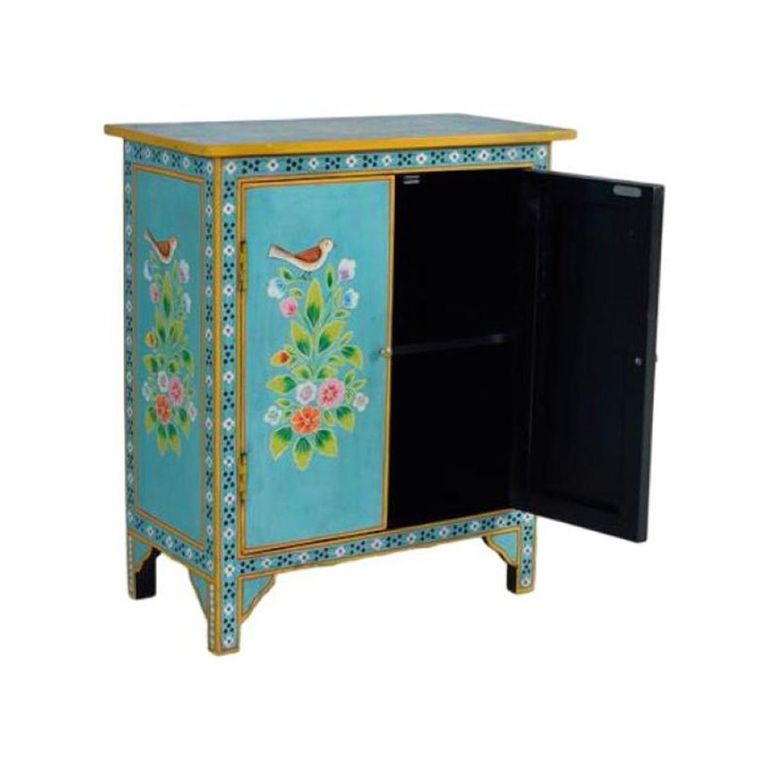 Peletier Hall Cabinet - Mango Wood - Painted - 2 Door