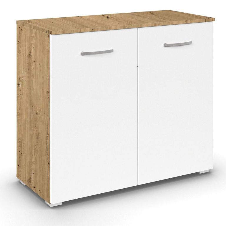 Rauch Aditio 2 Door Cupboard - Artisan Oak and Alpine White