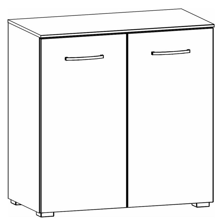 Aditio Cupboard - 2 Door - Artisan Oak & Metallic Dark Grey