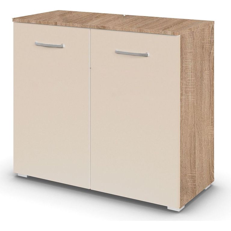 Rauch Aditio 2 Door Cupboard - Sonoma Oak and Champagne