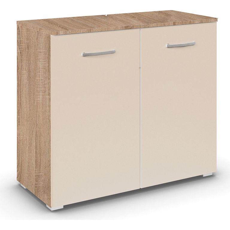 Rauch Aditio 2 Door Cupboard - Sonoma Oak and Champagne